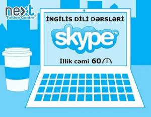 Skype ilə həftədə 2 dəfə individual dərs + email vasitəsi ile oxumaq və yazmaq