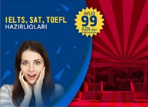 AMERİKA UNİVERSİTETİNİN  mezunları terefinden tedris edilen İELTS, SAT, TOEFL hazırlığı !!!