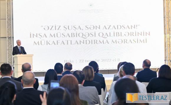 “Əziz Şuşa, sən azadsan!” inşa müsabiqəsinin qalibləri mükafatlandırılıb