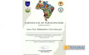Arxeoloq-alim beynəlxalq konfransın sertifikatına layiq görülüb